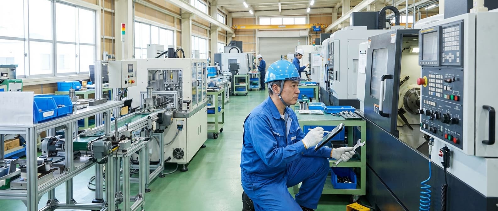 設備点検を行う作業員