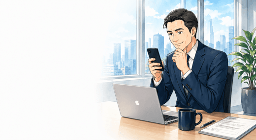 無料申込をする社長